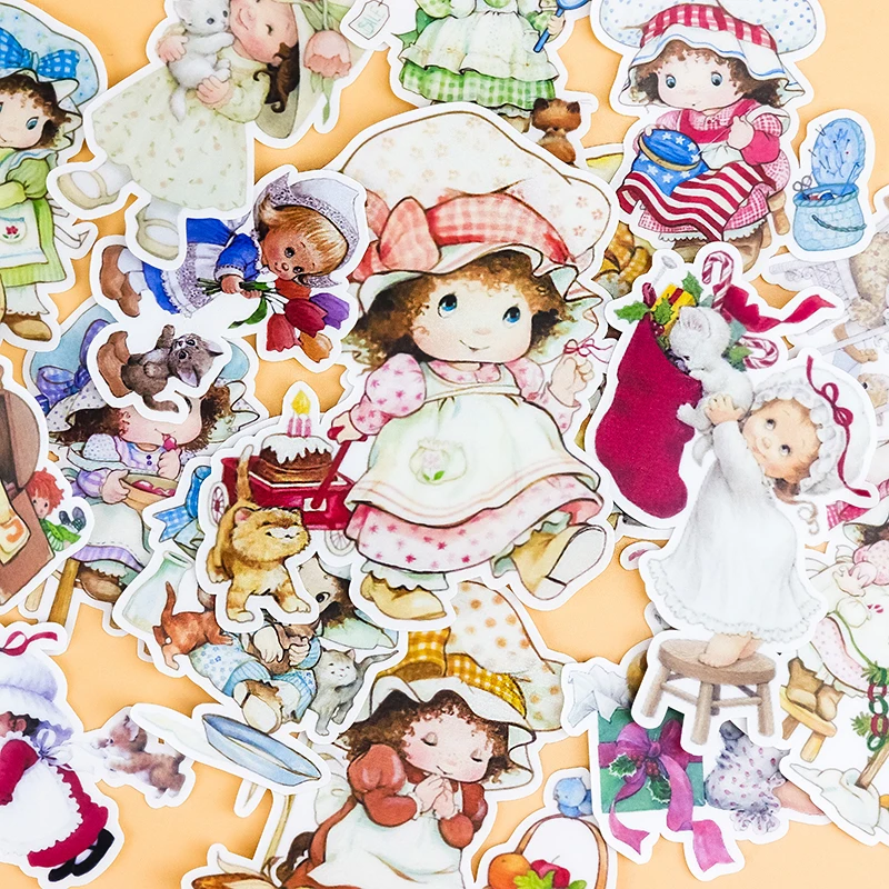 16pcs Creative Cute Self-made cute scrapbooking childbaby Cartoon fairy Paper stickers / Waterproof  stationery  diy stickers