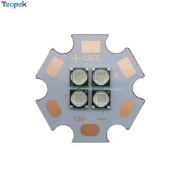 12W Epiled 3535 Ultra Violet UV 365nm 380nm 395nm 420NM 4 chips High Power Led Lamp 7V/14V Light Source On 20MM Copper PCB