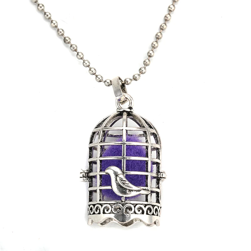 MODKISR Wholesale 6pcs Birdcage Jewelry Wild Hollow Essential Oil Perfume Oval Egg Cage Diffuser Locket Pendants Without Chain