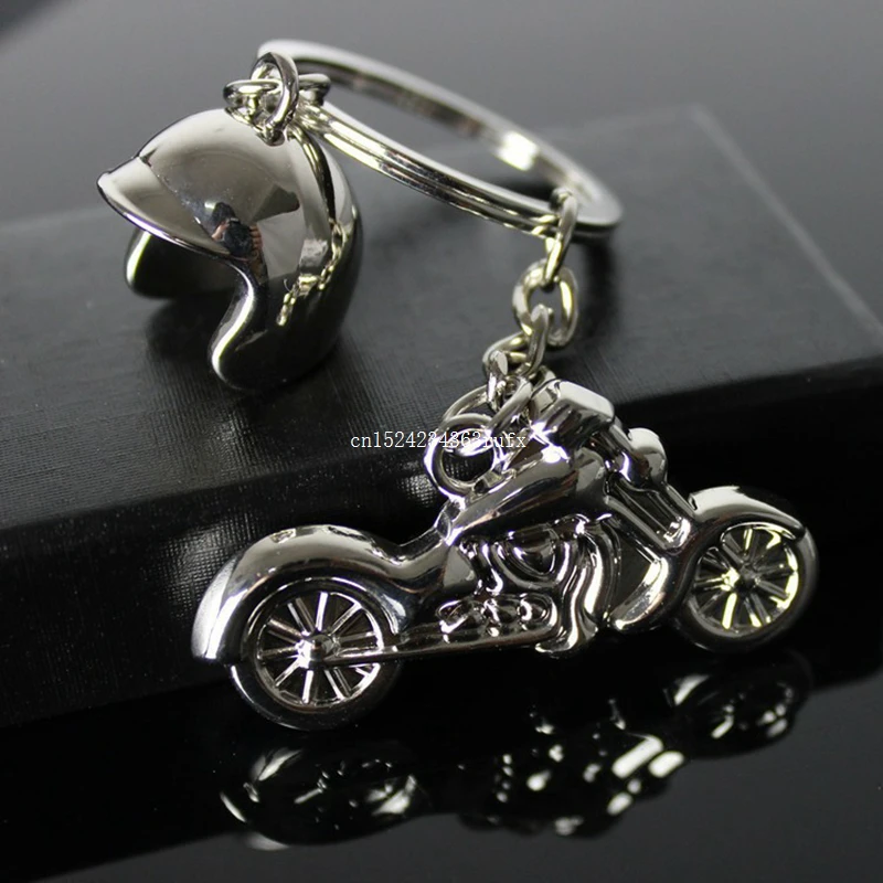 100pcs Motorcycle Metal Key Rings Party Gift Favors Key Chain For Men Keychain Silver Creative Gift