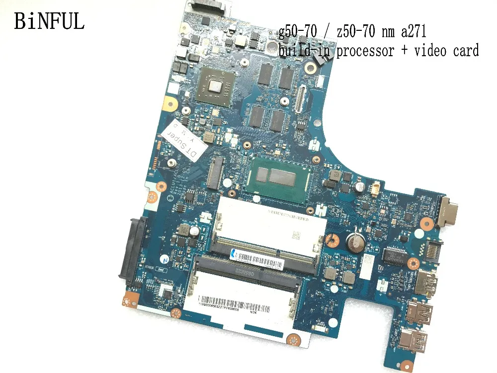 FAST SHIPPING AVAILABLE ACLU1 / ACLU2 NM-A271 MAINBOARD FOR LENOVO G50-70 LAPTOP MOTHERBOARD CPU CELERON 3558U/ 2957U + R5 M330