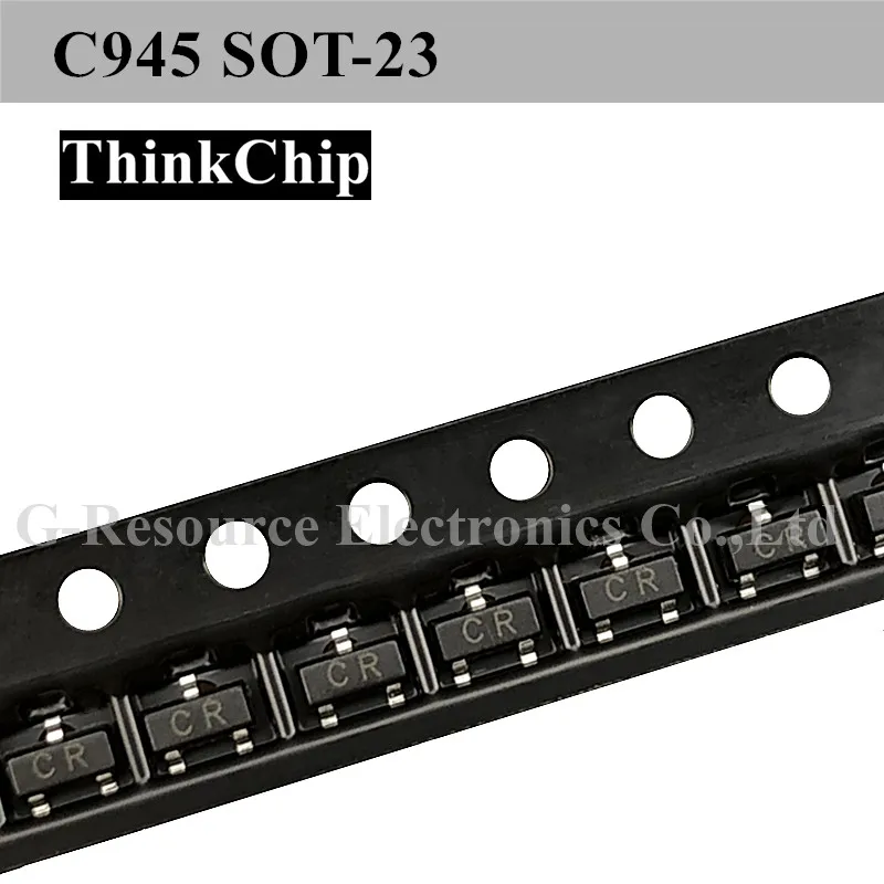 Transistor do sinal do triodo NPN de SMD, marcando o CR, 2SC945, C945 SOT-23, 100 PCes