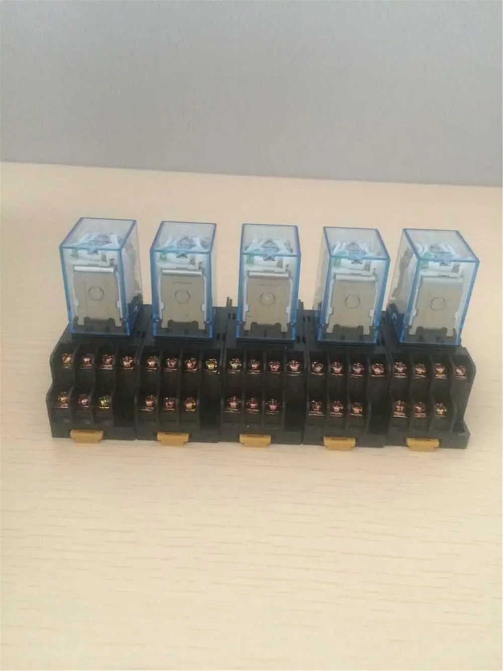 10 Sets Mini Relay MY4NJ 14 Pin 5A With LED + PYF14A Socket Base Intermediate Relay 12VDC 24VDC 110VAC 220VAC