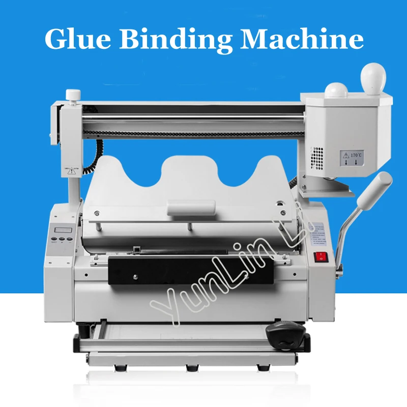 220V A3 Wireless Hot Melt Glue Binding Machine with Smart LCD Voice broadcast Booklet Maker Glue Book Binding Machine JB-5