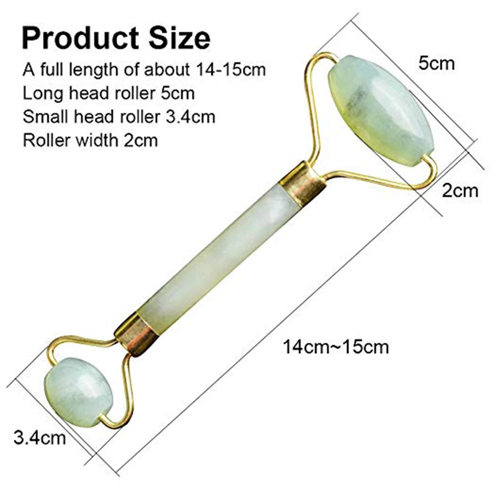 Natural Quartz Facial Massage Crystal Stone Body Jade Massager Slimming Derma Roller Skincare Wrinkle Removal Ice Roller