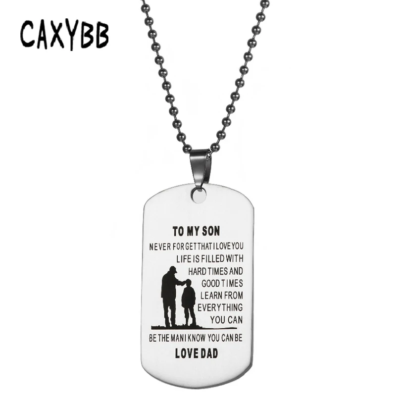 New personalized dog tag necklaces stainless steel military necklace father give Son of the gift Father 's Day necklace