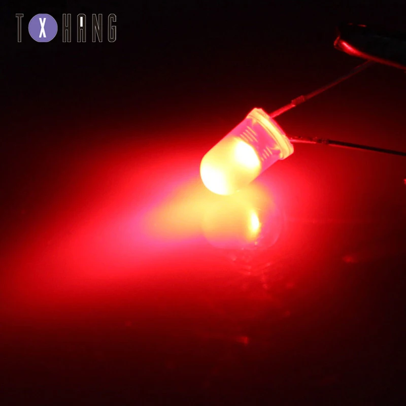 50/100PCS 5mm Round Red/Green/Blue/Yellow/Orange DIFFUSED F5 LED Diodes Light Bulb colourful