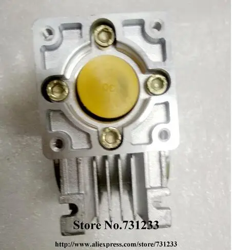 5:1 to 80:1 Worm Reducer RV030 Worm Gearbox Speed Reducer With Shaft Sleeve Adaptor for 8mm Input Shaft of Nema 23 Motor