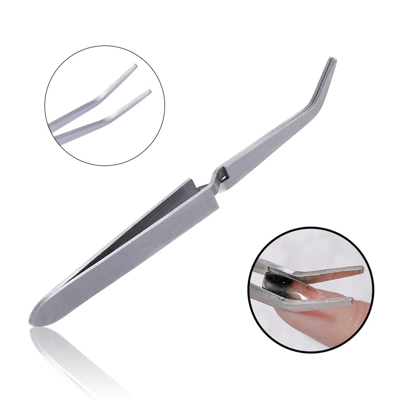 Nail Art Shaping Clip Stainless Steel Cross Action Tweezers Multi-Function Clip  Tweezers Nipper Manicure Nail Art Tools