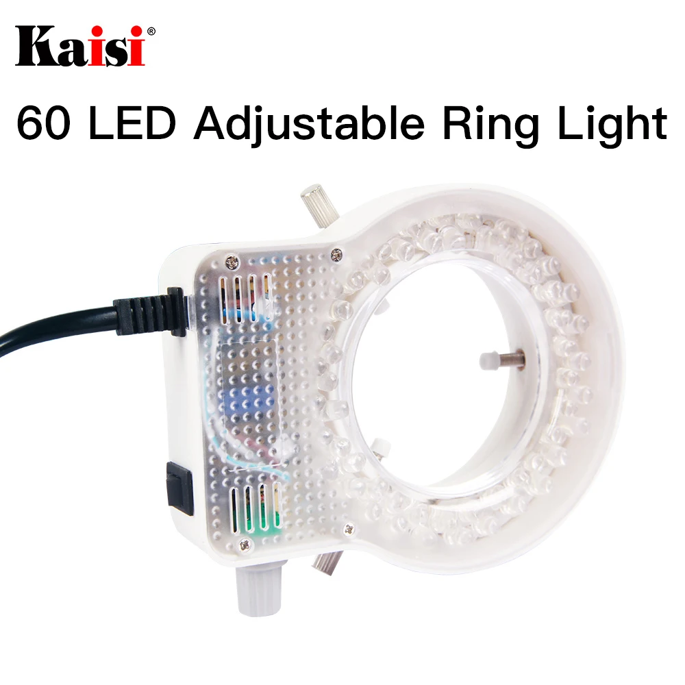 

Kaisi Ultrathin 60 LED Adjustable Ring Light illuminator Lamp For STEREO ZOOM Microscope EU/US Plug