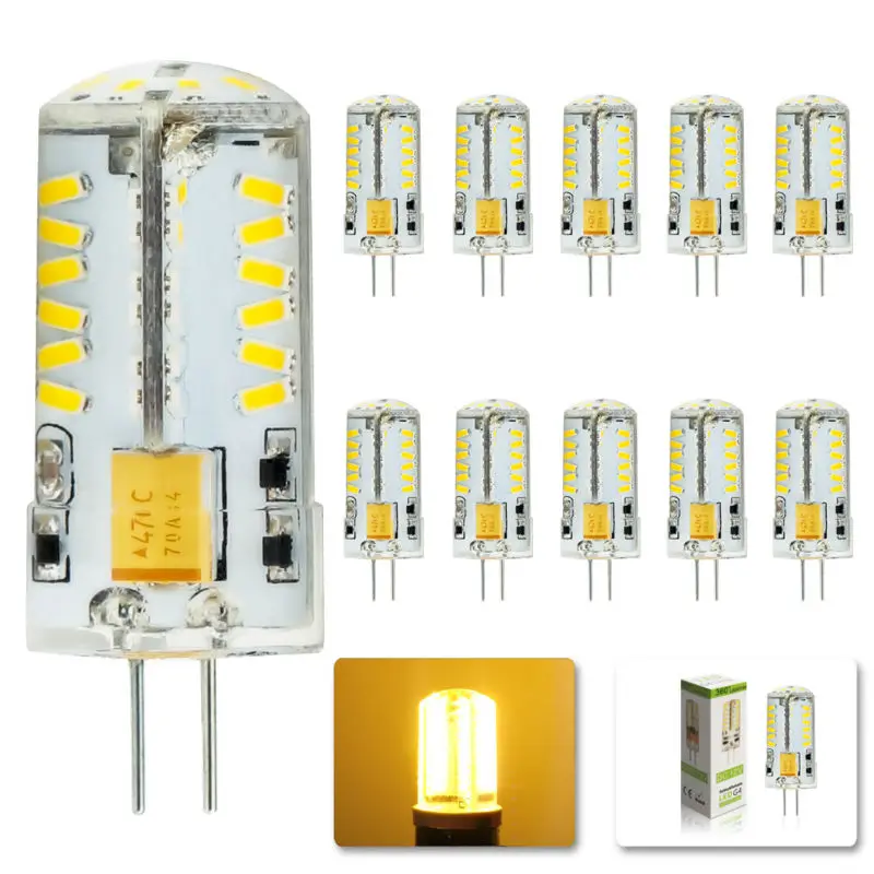 

10Pcs/lot Cree Hot Sale 57LED lamp G4 corn Bulb AC DC12V 5W SMD 3014 LED light 360 degrees Beam Angle spotlight lamps bulb