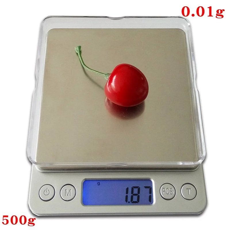 500g*0.01g Digital Precision Pocket Gram Scale Non-magnetic Stainless Steel Platform Jewelry Electronic Balance Weight Scale