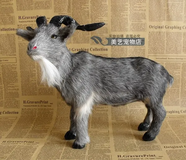 

Simulation gray sheep polyethylene&furs sheep model funny gift about 33cmx17cmx28cm