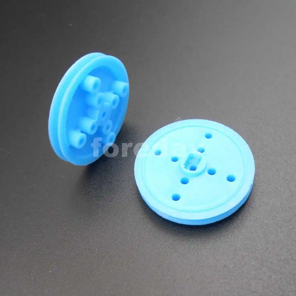 20PCS X DIY Pulley Plastic Gears Toy Wheels Concave Dia.30mm TH=4mm Aperture: 2MM ( 1.95mm ) Blue Pulleys 20PCS/LOT *FD356X20