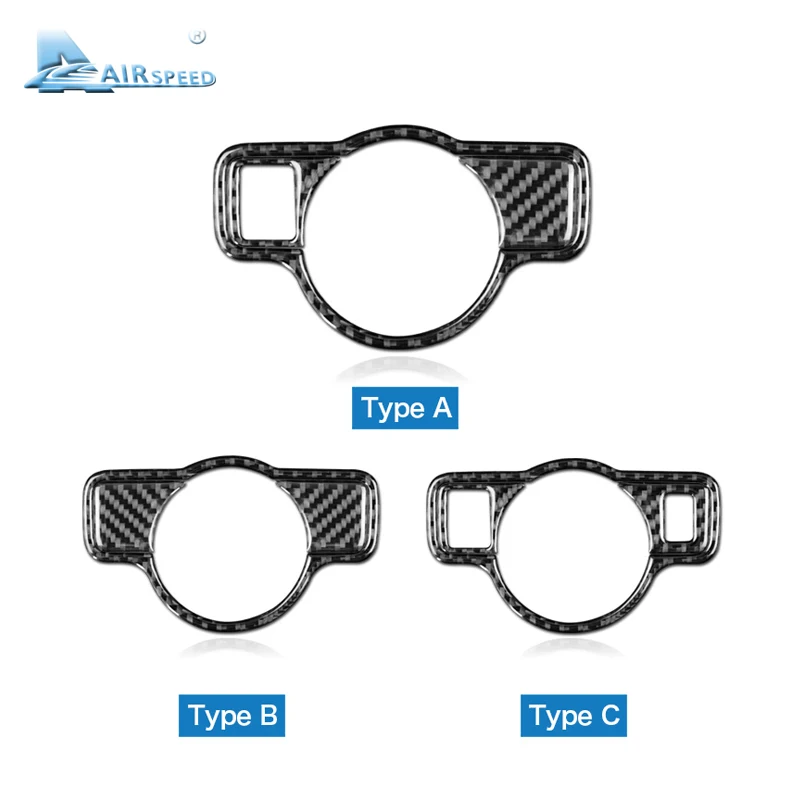 Fluggeschwindigkeit Carbon Fiber Scheinwerfer Schalter Aufkleber Für Mercedes Benz A B C E G Klasse CLA GLA GLE GLK GL zubehör Trim Auto Abdeckung