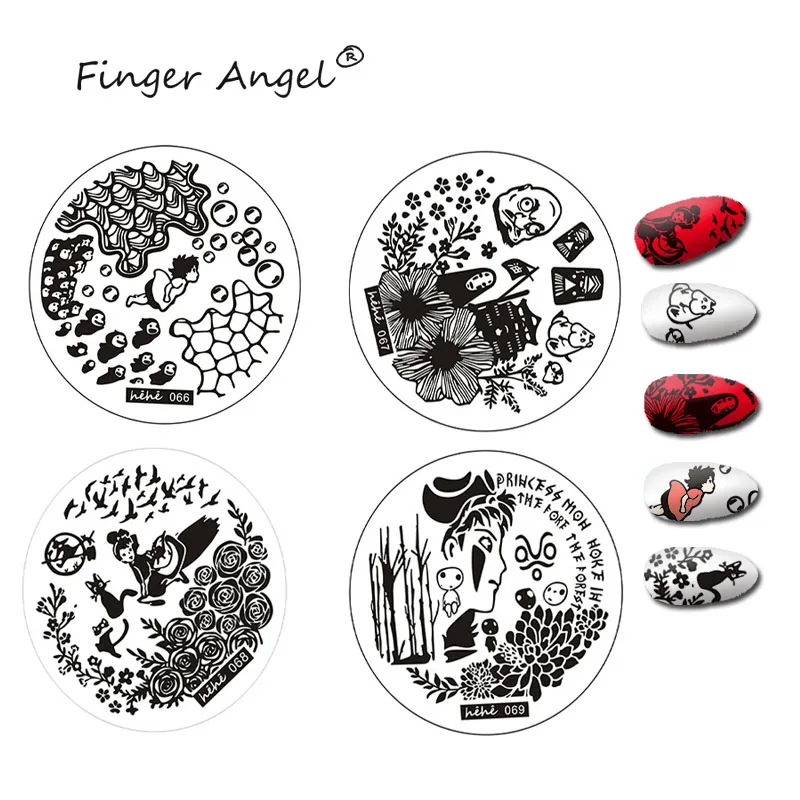 1 pz fiore Nail Stamping piatti teschio fai da te immagine piatto Stencil per unghie smalto stampa piastre Tem strumenti di stampaggio foglia