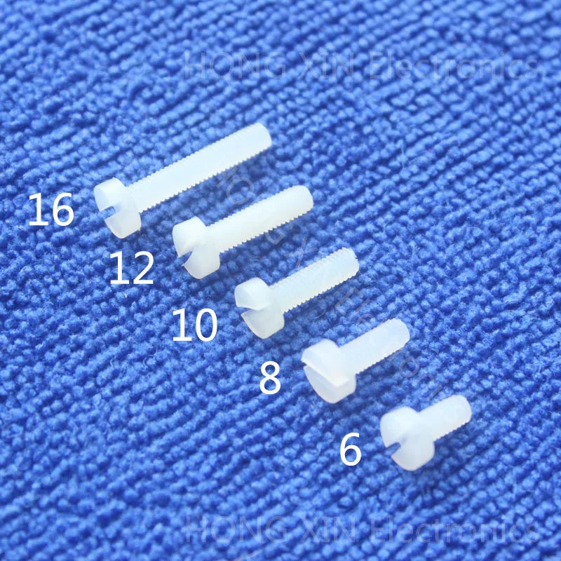 M3*16 1pcs White Slotted screw Cylinder Head nylon plastic 16mm round screws Insulation screw compliant PC/board DIY hobby etc image 2