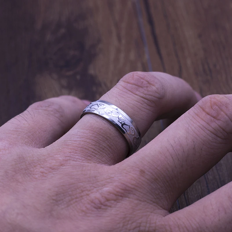 20 PCS/lot Top Quality 6mm Waterproof Sculpture Stainless Steel Rings Party Gifts Jewelry
