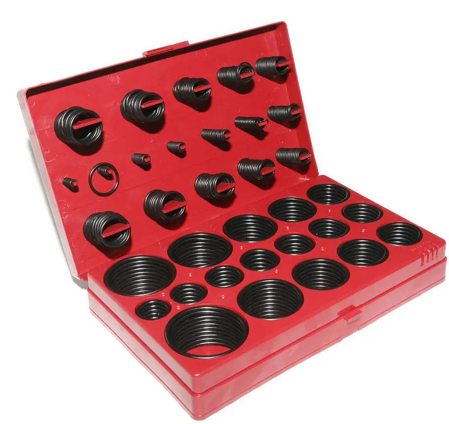 

419pcs 32 Sizes Rubber O-Ring Washer Gasket Assortment Kit Automotive w/ Case