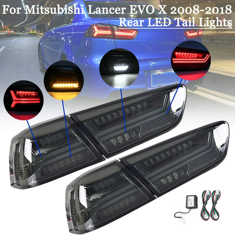 

Car Rear LED Tail Brake Lamp for Mitsubishi Lancer EVOx 2008-17 Left Right Side LED Tail Light Signal DRL Stop Lamp Accessories