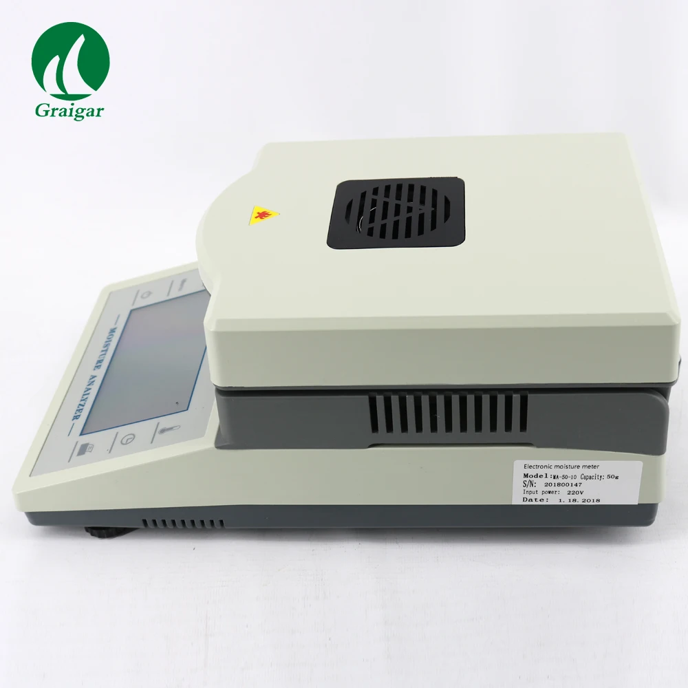 MA-50-10 High Accuracy Touch Screen Halogen Analyzer Moisture Meter Capacity 0-50g