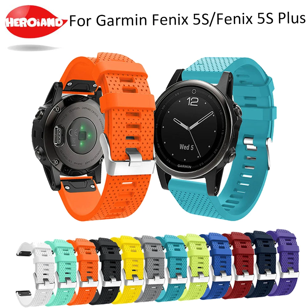 

Ремешок для часов Garmin Fenix 5S, 20 мм, быстросъемный силиконовый ремешок, легко подгоняемый ремешок для часов Garmin Fenix 5S/5S Plus