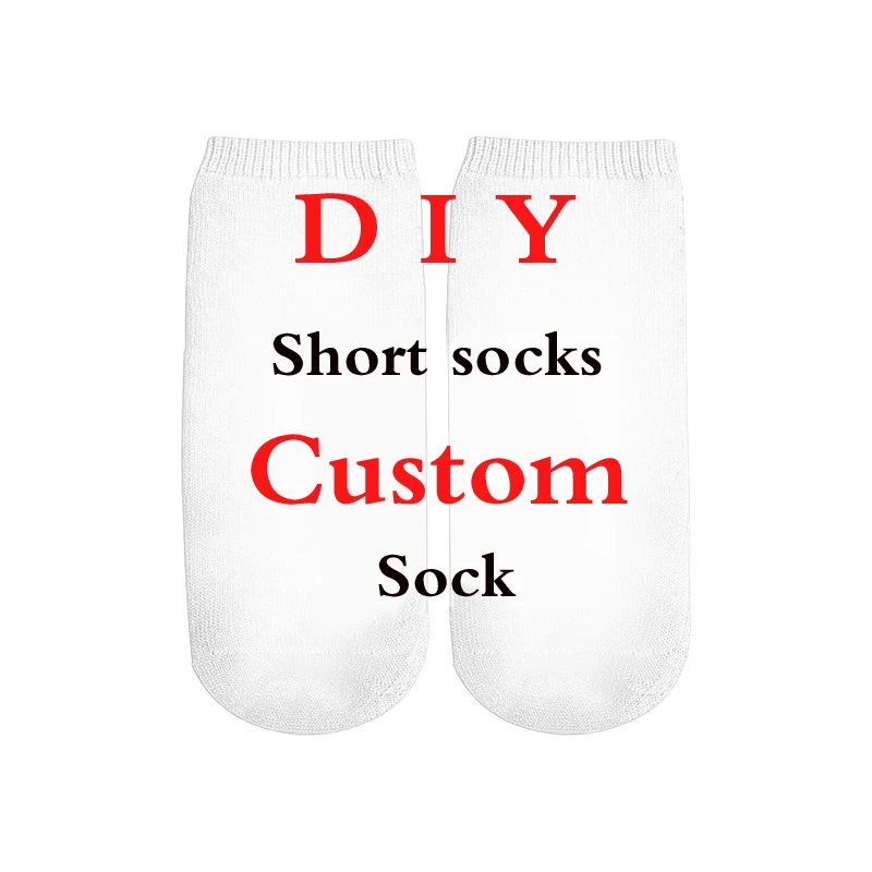 

PLstar Cosmos shipping DIY Picture Printing Men/Women 3D Custom DIY Socks Unisex Fashion HipHop Socks Funny Ankle Sock Wholesale