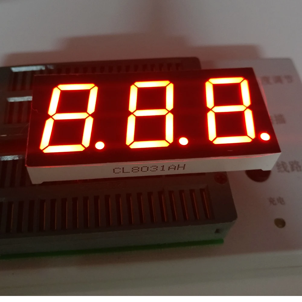 10pcs 7 segment common Cathode/Anode 3 Bit digital Tube 0.8" 0.8in. Red LED Display 7 segmentos LED Digital tube 11PIN
