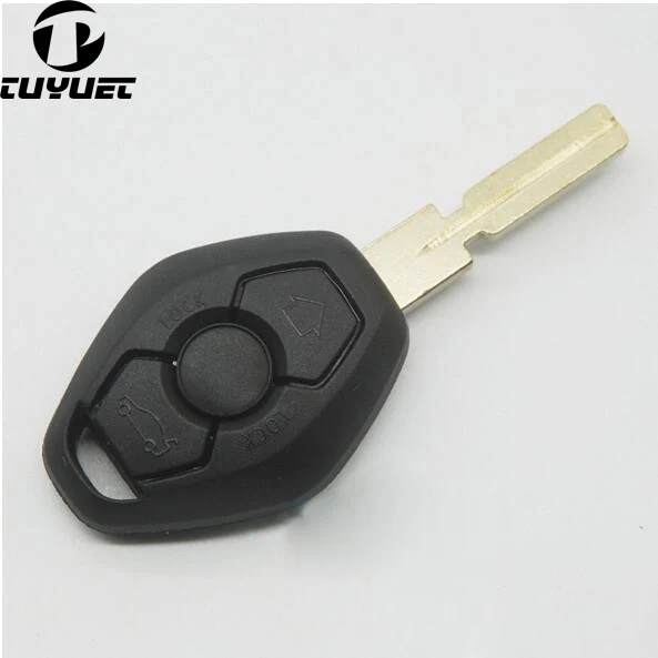 10PCS 3 Buttons Blank Car Key Shell For BMW 3 5 7 Series Key Case  Uncut Blade 4 Track