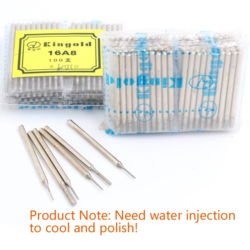 5/10 Buah Jarum Bor Berlian dengan 2.35Mm Kepala Bor Pengukir Pisau Pengukir untuk Alat Bor Pemolesan Ukiran Dremel