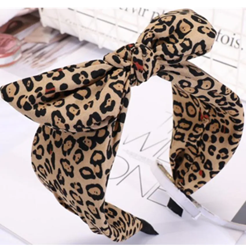 

Big Bow Knotted Leopard Print Hairband Headband for Women Headband Bow Tie Trendy Hair Accessory Girls Teen Bow Headband Pearls