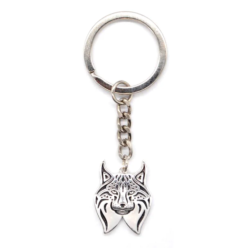 Fashion Women Alloy Cat Key Chains Vintage Metal Lynx Pendant Key Chains