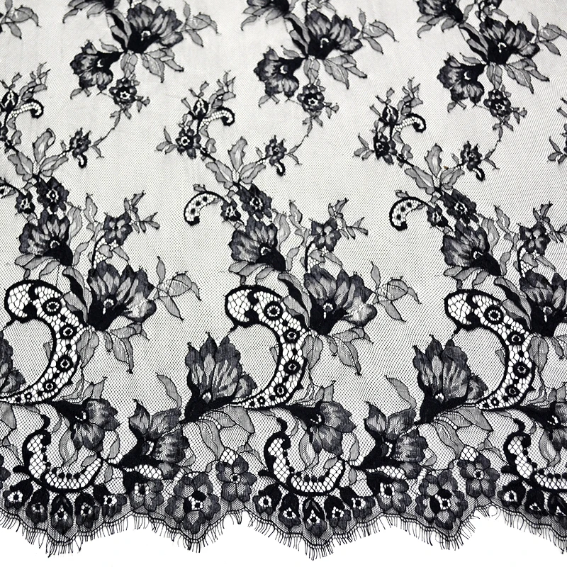3 Meters Long Flowers lily Lace Fabric Elegant Lace Material Off White Lace for crafts Sewing Material 3 Meters