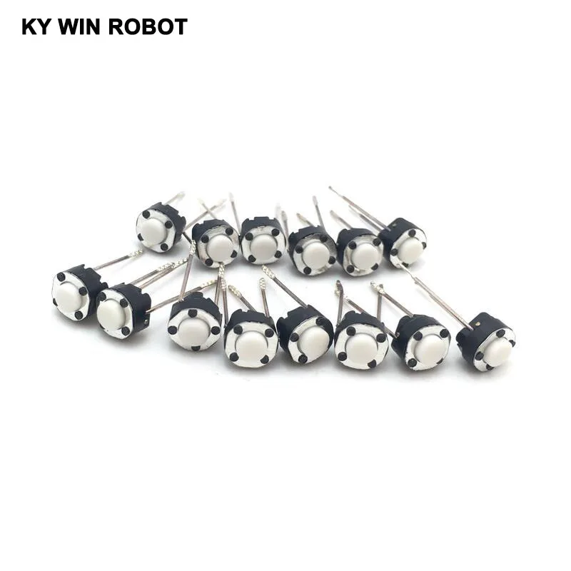 50PCS Japan mixer internal keys ALPS SKRGABD010 6 * 6 * 4.3mm 2 feet Tact switch 6*6*4.3 white round long life