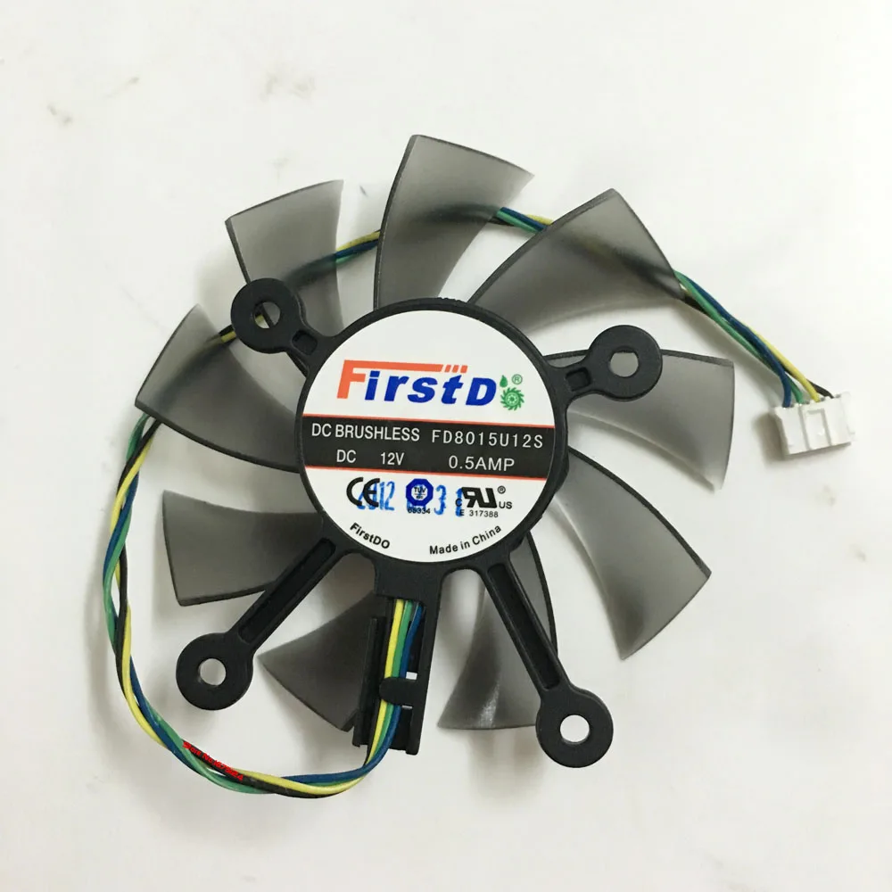 FD8015U12S 0.5A GPU Cooler 75mm Fan For ASUS EAH5830/8600/9800 GTS 450/460 HD7850 GTX750 GTX750ti Video Graphics Card Cooling