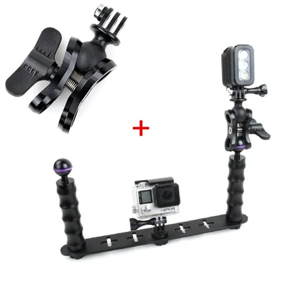 GloryStar Handheld Selfie Monopod Diving Underwater Light Arm Aluminum Mount for GoPro 3/3+/4 Xiaoyi SJ4000 SJ5000 SJ6000 Camera