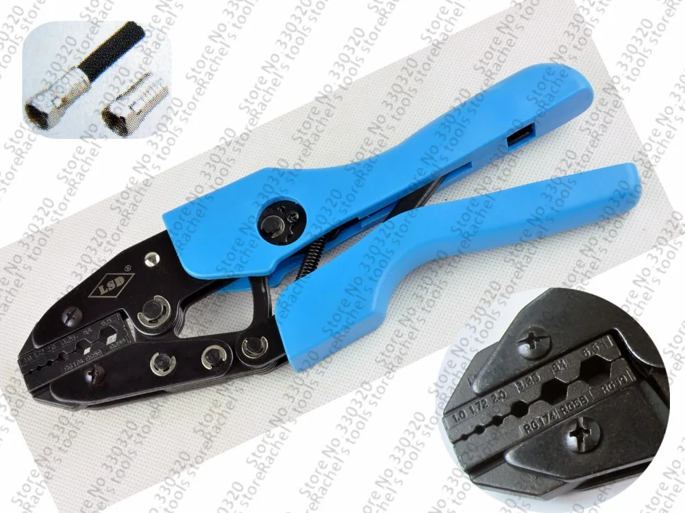 AN-02H1 RG58 RG59 RG62 crimper BNC fiber optic Crimping Tool for crimping coaxial cable connectors