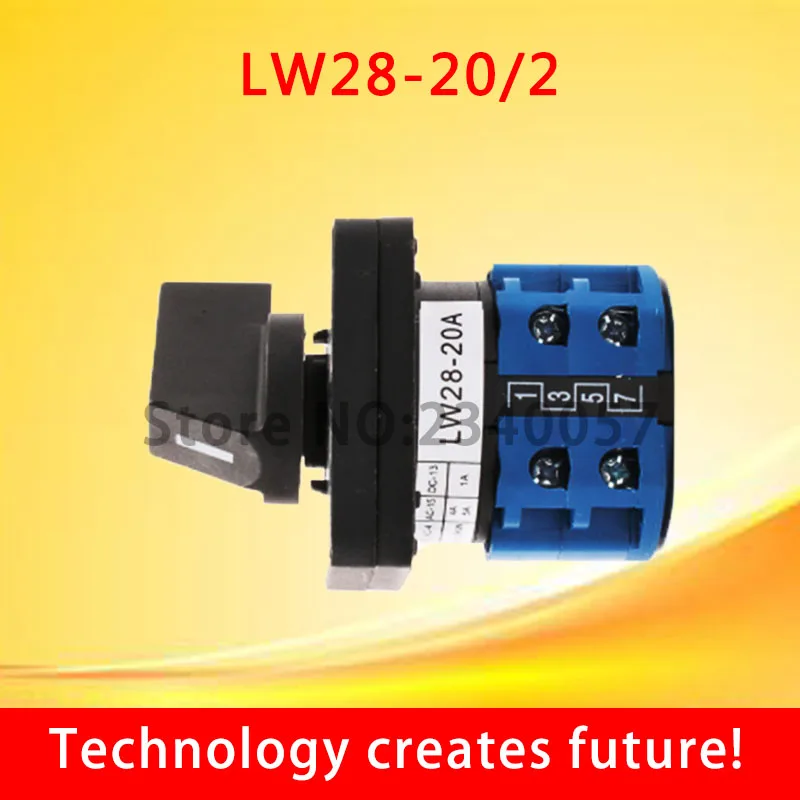 Universal Switch Electric 2/3/4 Position 8 Terminals Rotary Cam Changeover Switch 550V 20A LW28-20A 2/3/4 position 2 knots
