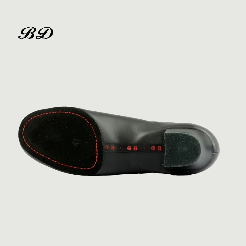 2025 MEN SHOES Profession Latin Dance Ballroom Shoe Modern Soft Cowhide Premium Oxford Cloth Heel 4.5 Cm BD 417 Authentic Hot