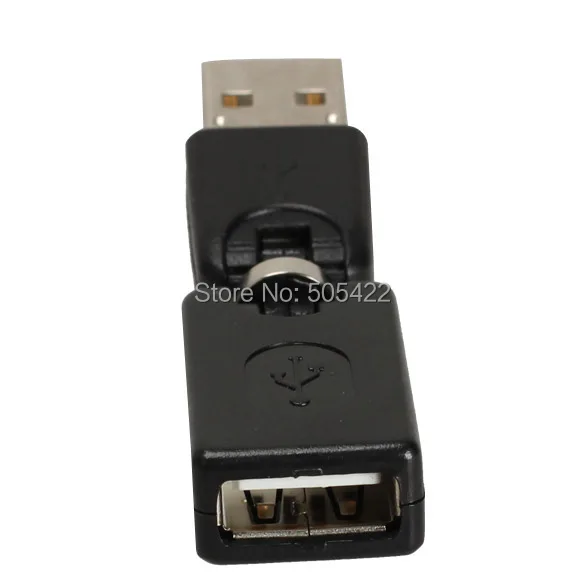 500pcs/lot Flexible Swivel Twist Angle 360 Degree Rotating USB 2.0 Adapter Connector Wholesale