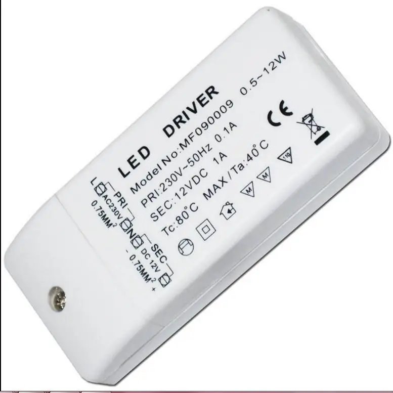 lowest price EMS/DHL FAST SHIPPING 200X LED bulb Driver Transformer Power Supply  DC 12V 0.5w-12w life warranty