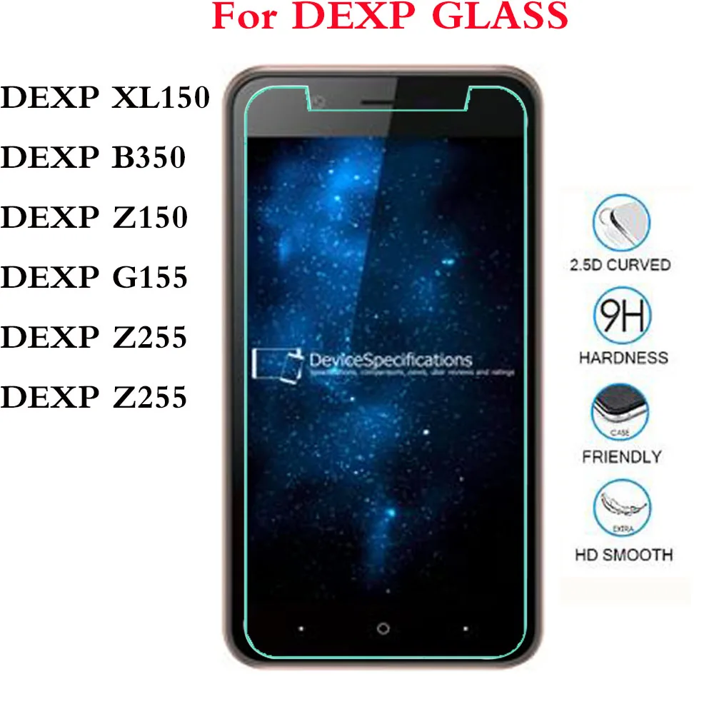 For DEXP Ixion XL155 B350 BS150 Z150 G155 Z255 Tempered Glass Screen Protector Premium Front Clear Protective Film Cover