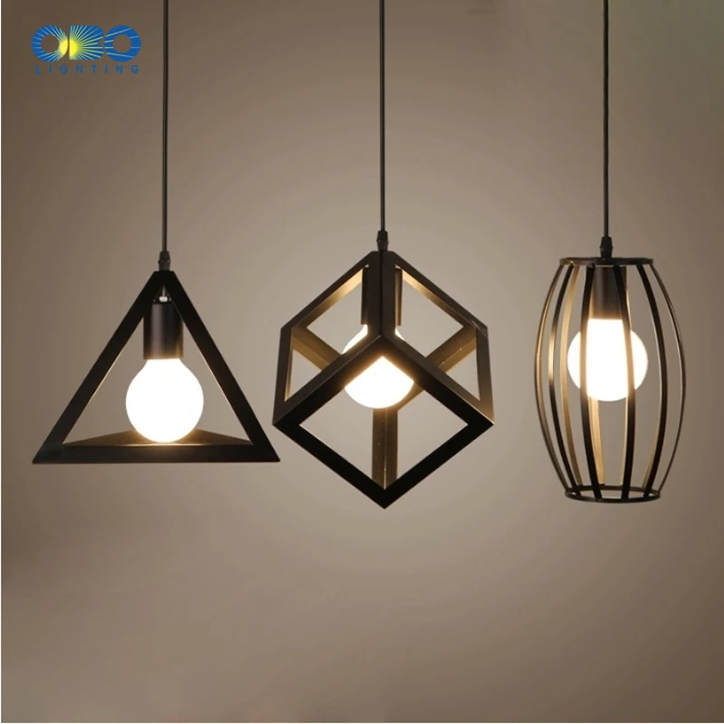 

Pendant Lights Bar Vintage Iron Black/White Painted Shop/Dining Room Pendant Lamp Indoor Dropping E27 Lamp Holder 110-240V