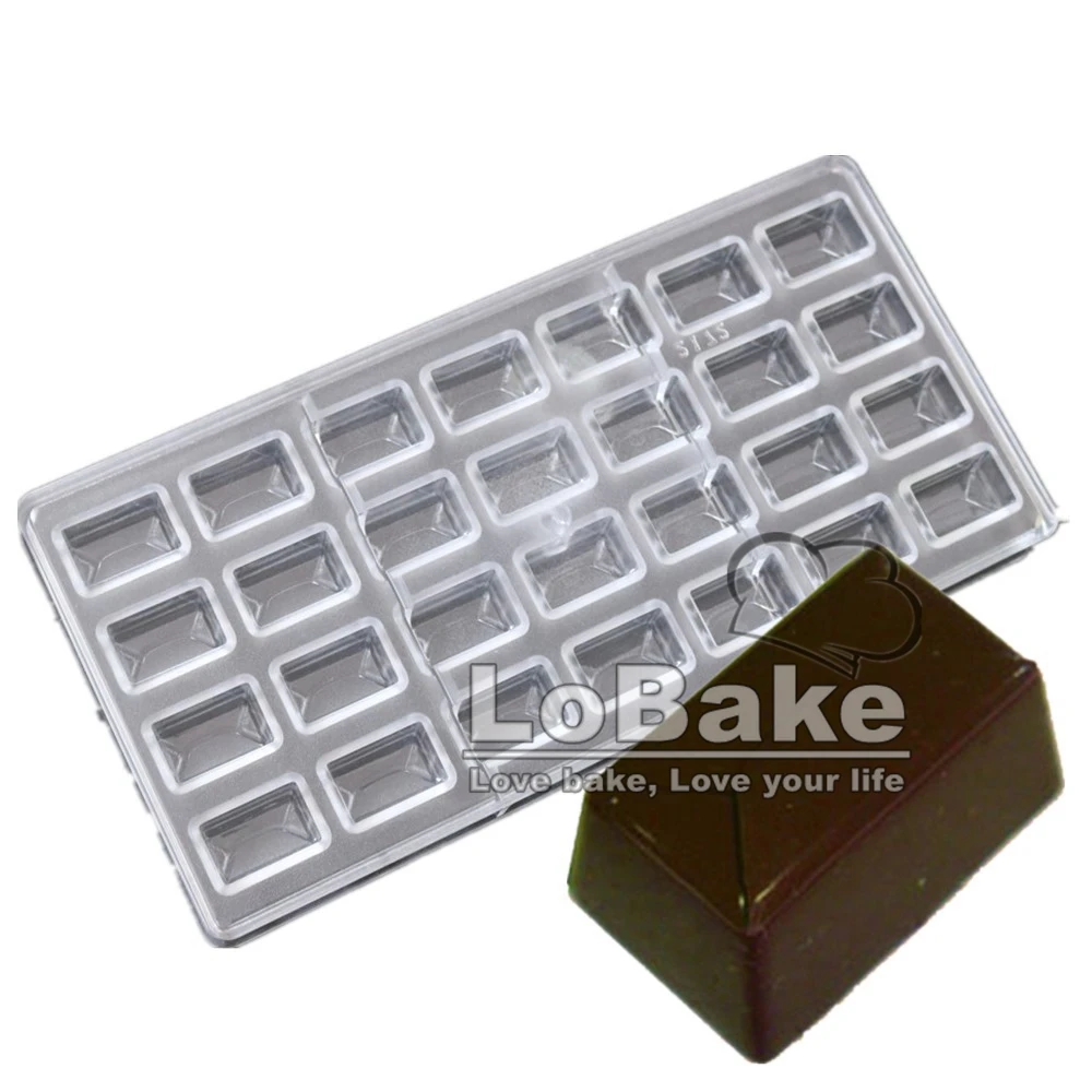 Rectangle ladder block cube shape chocolate made by high quality PC Polycarbonate mold baking tools for cakes bakeware