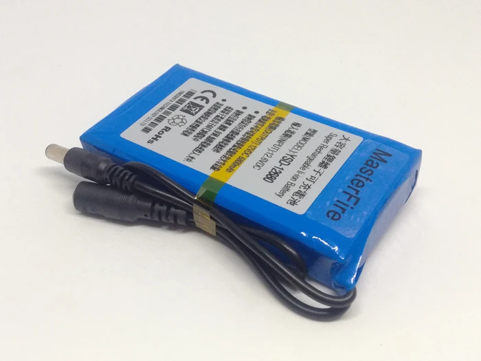 MasterFire 10pcs/lot Portable Super YSD-12680 12V 6800mAh Rechargeable Polymer Lithium Battery Pack For CCTV Camera Batteries