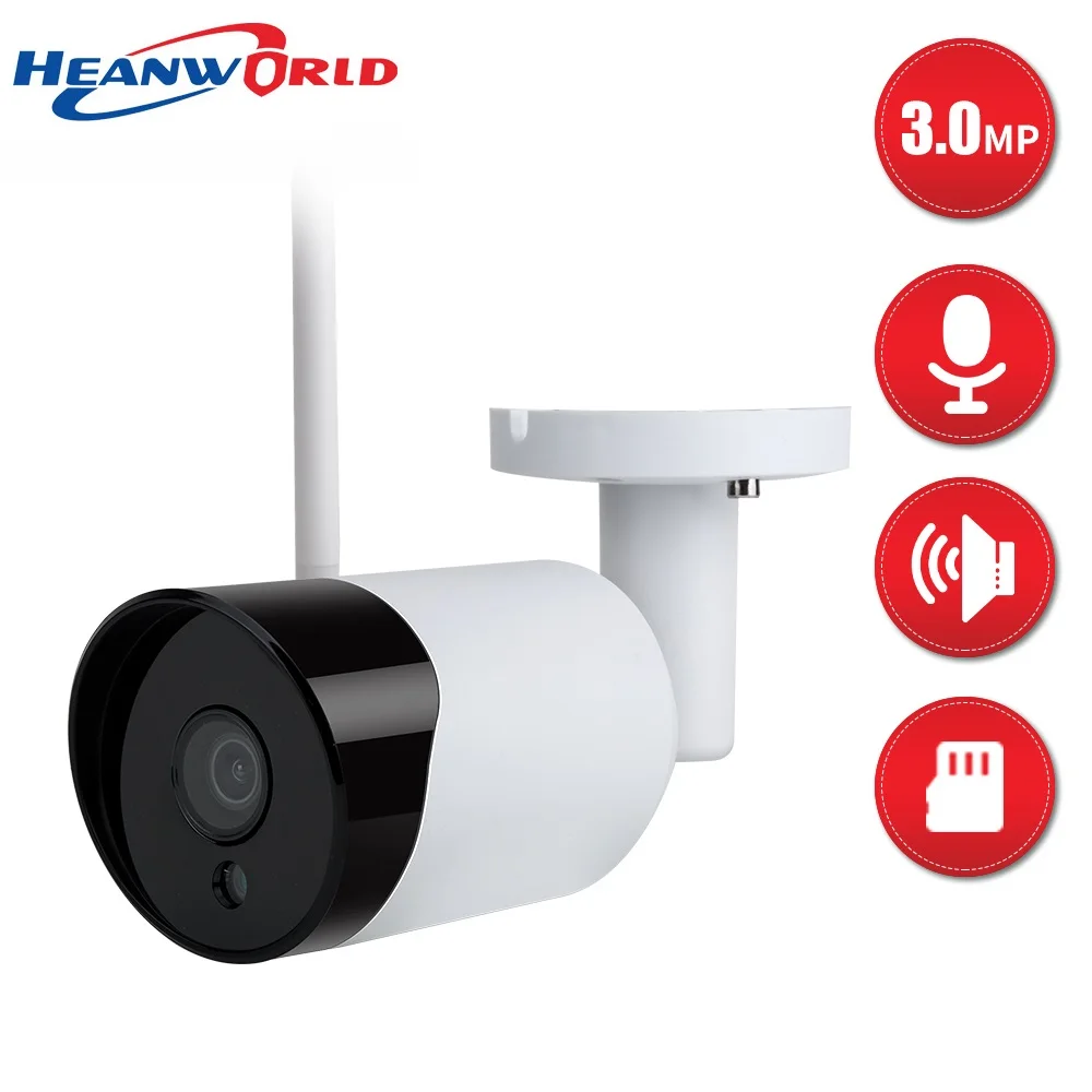 IP Camera WiFi HD 3MP Outdoor Waterproof Surveillance Video Wireless Security Camera P2P Full HD Support Micro SD IP Cam Audio