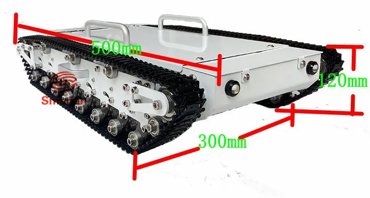 Tank WT500 Big Tank tracked tank car load carry more than 20kg obstacle-surmounting robot parts for DIY tank car Diy Tracked Cra