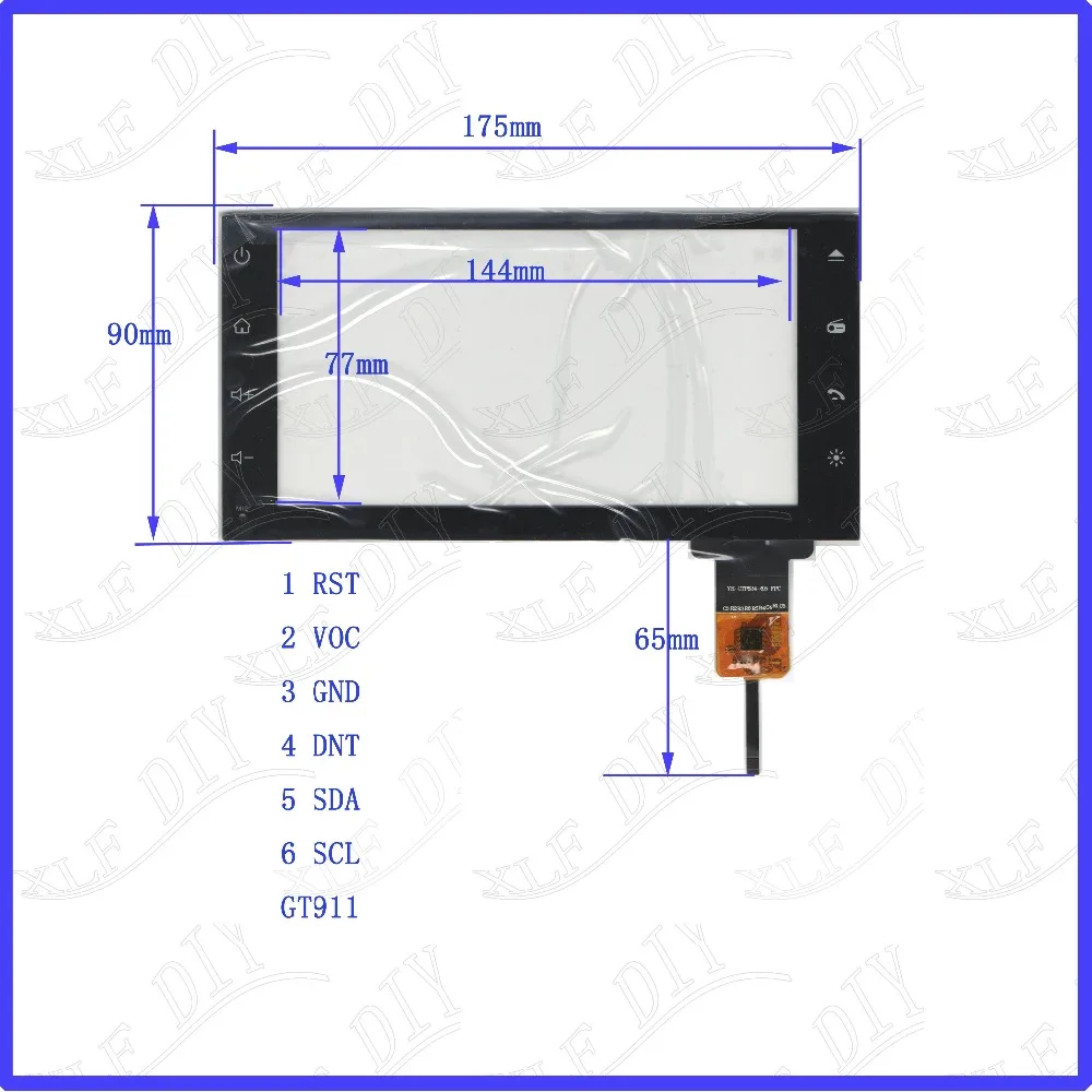 ZhiYuSun Freeshipping YH-CTP8246 175*90compatible 6.5inch Capacitive screen glass For GPS CAR 175mm*90mm GT911