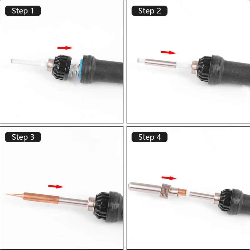 15 Pcs Soldering Tip Pure Copper Solder Iron Tip 900M Tip for Soldering Rework Station for 936, 937, 938, 969, 858