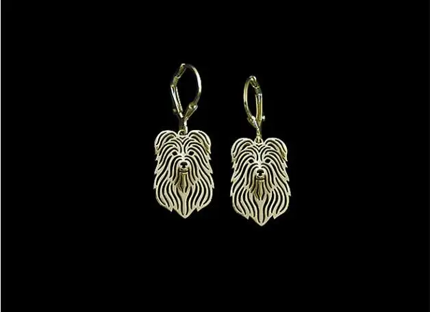 Unique Handmade Hollow Pyrenean Shepherd Earrings Pet Lovers Gifts Idea